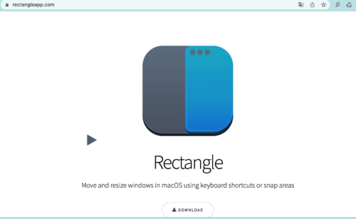 Rectangle公式サイト画面